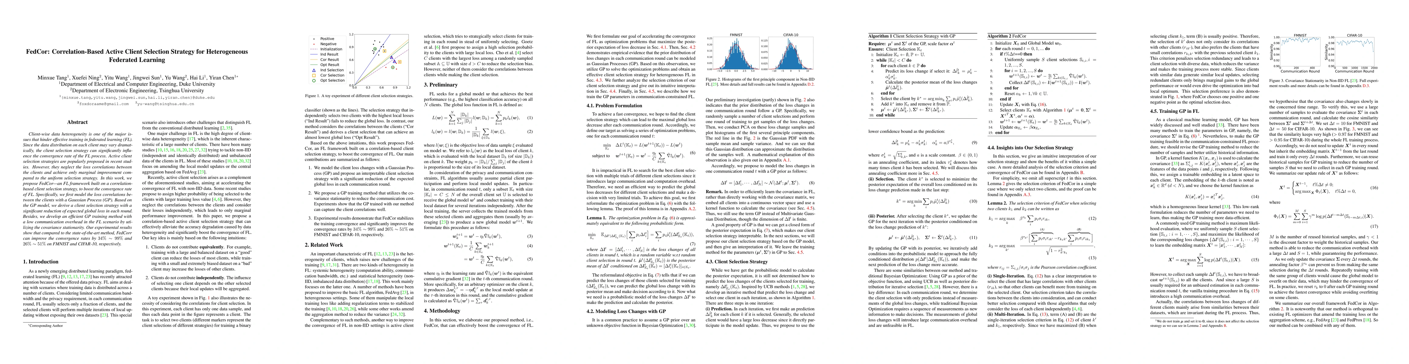Thumbnail for FedCor: Correlation-Based Active Client Selection Strategy for
  Heterogeneous Federated Learning