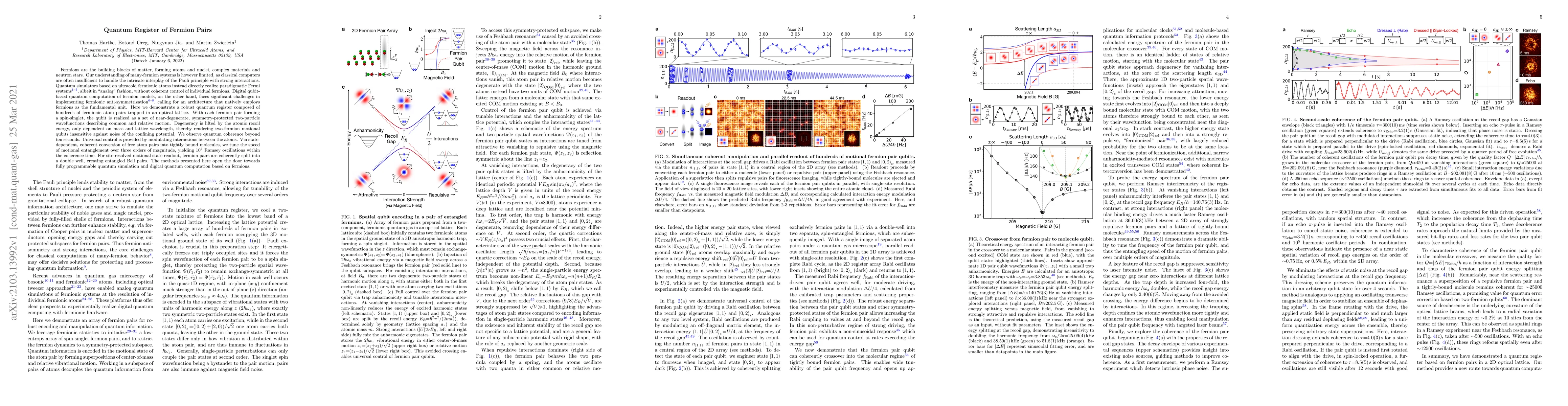 Thumbnail for Quantum Register of Fermion Pairs