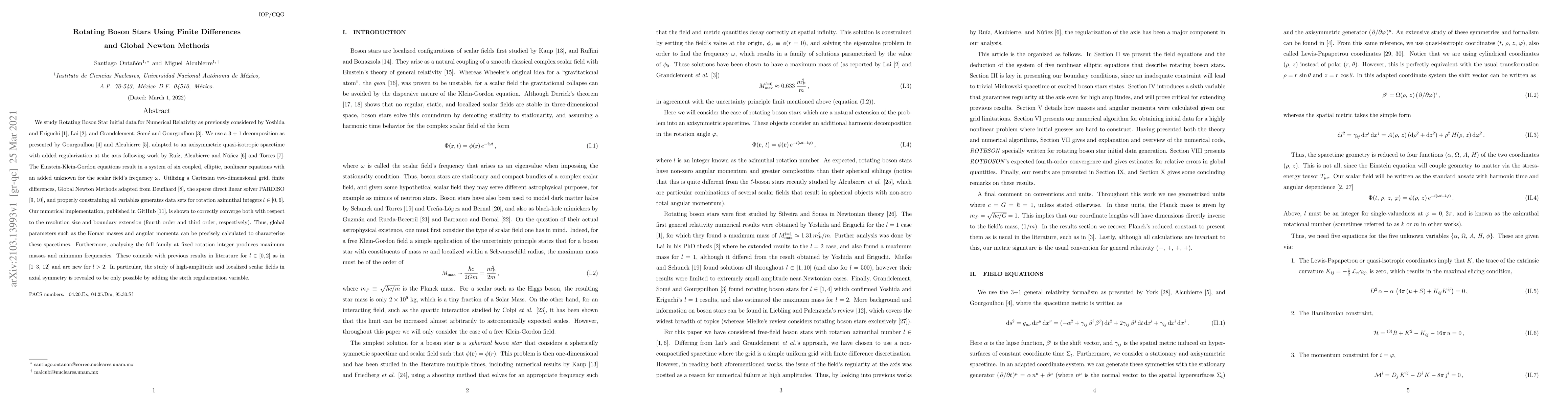 Thumbnail for Rotating Boson Stars Using Finite Differences and Global Newton Methods