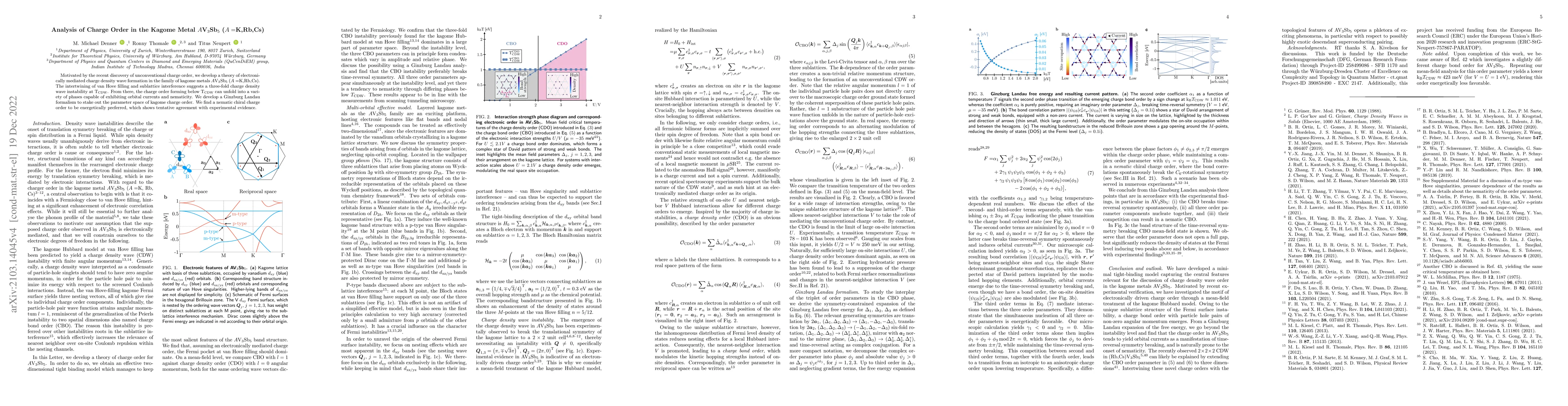 Thumbnail for Analysis of Charge Order in the Kagome Metal $A$V$_3$Sb$_5$
  ($A=$K,Rb,Cs)