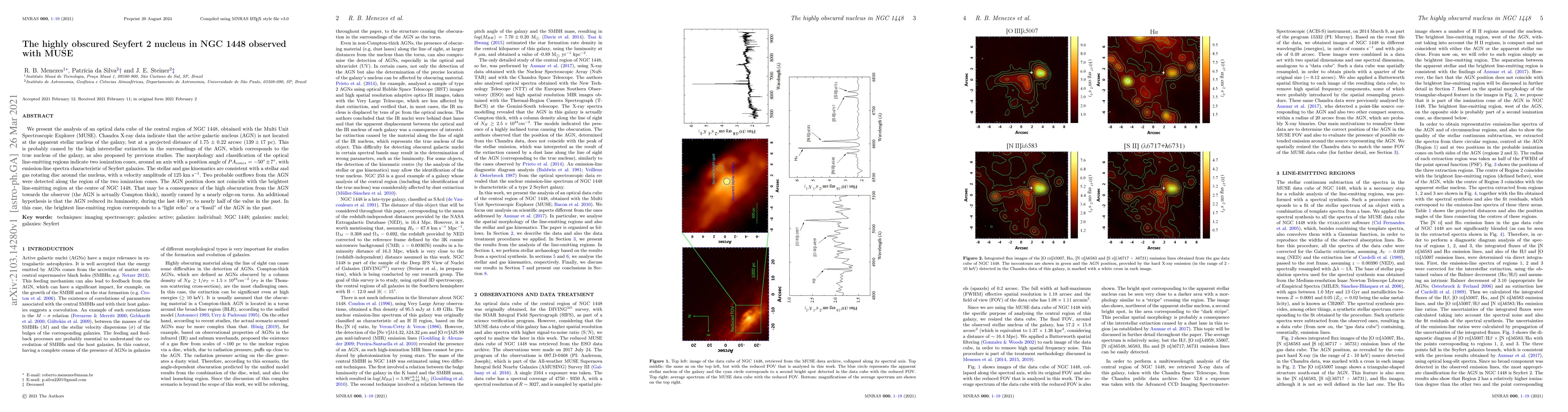 Thumbnail for The highly obscured Seyfert 2 nucleus in NGC 1448 observed with MUSE