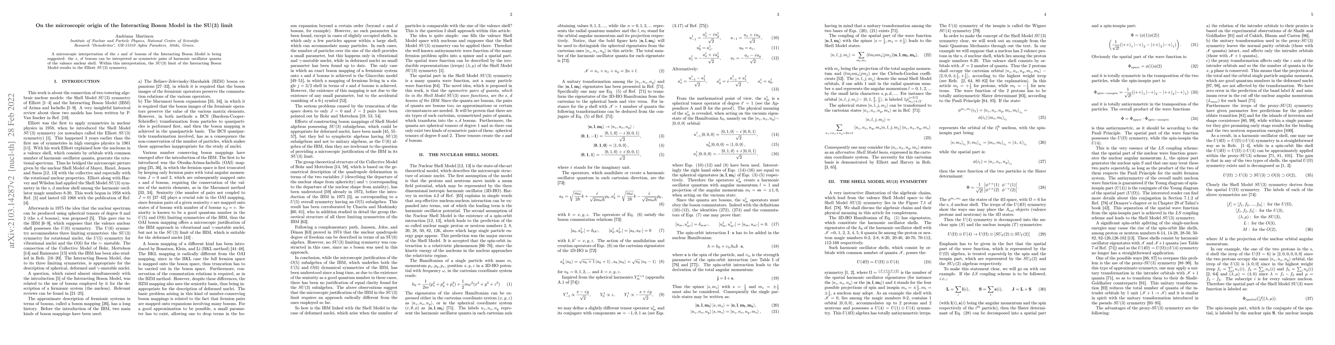 Thumbnail for On the microscopic origin of the Interacting Boson Model