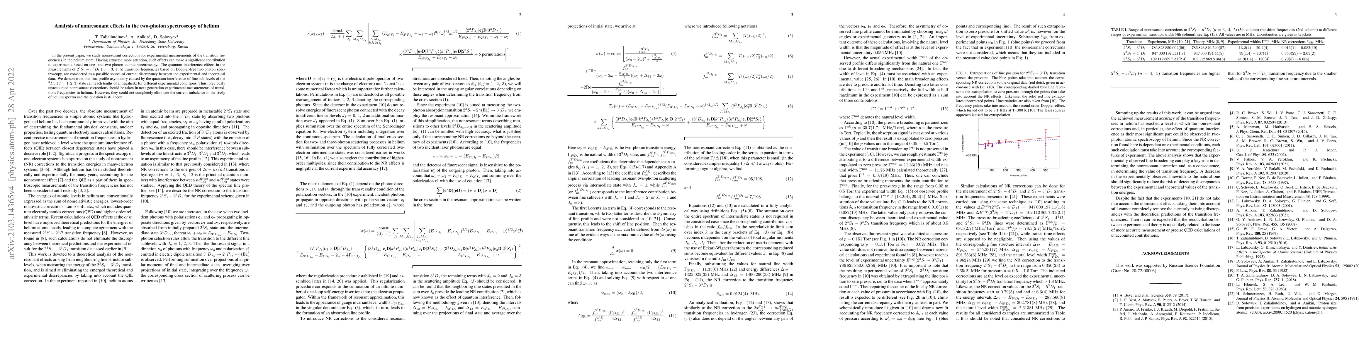 Thumbnail for Analysis of nonresonant effects in the two-photon spectroscopy of helium