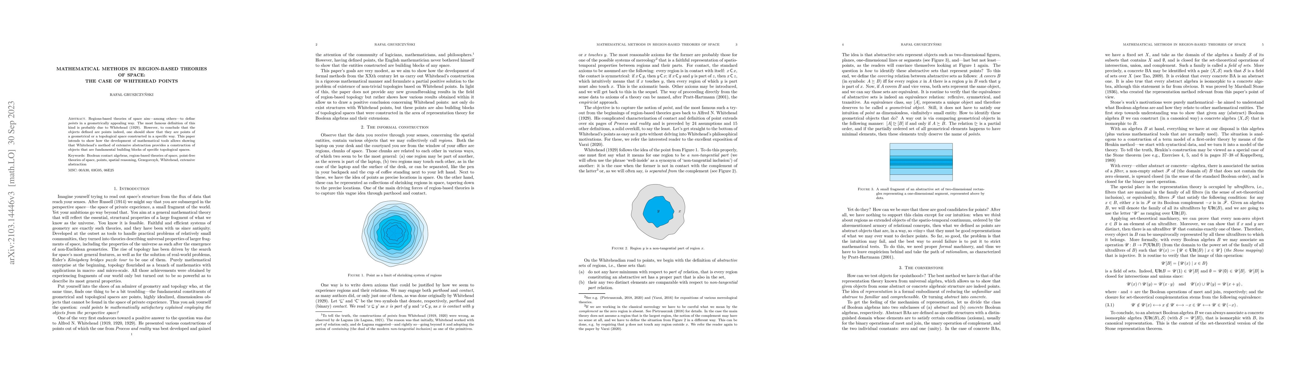 Thumbnail for Mathematical methods in region-based theories of space: the case of
  Whitehead points