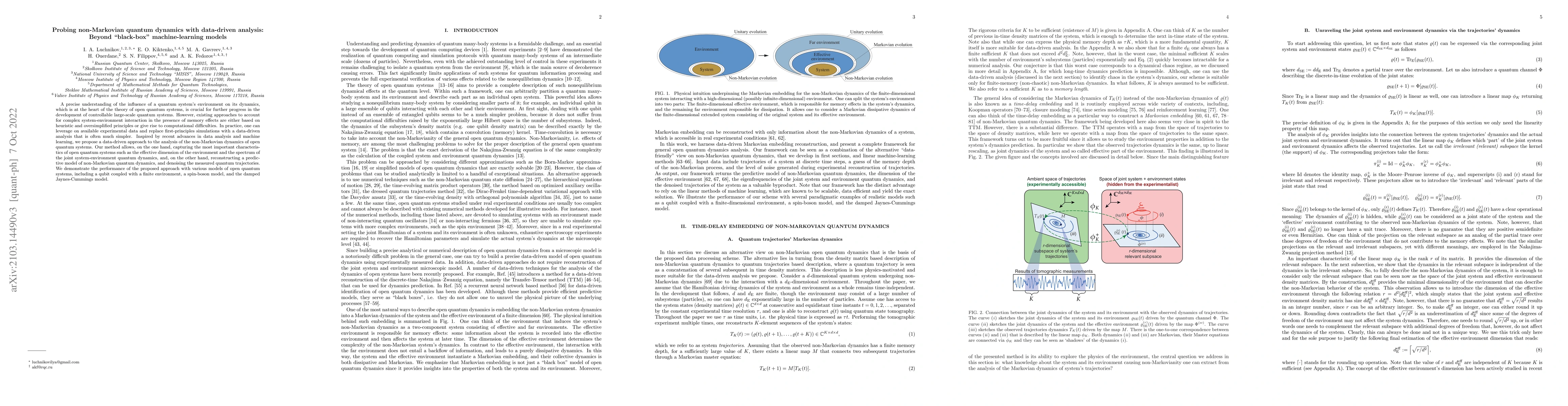 Thumbnail for Probing non-Markovian quantum dynamics with data-driven analysis: Beyond
  "black-box" machine learning models