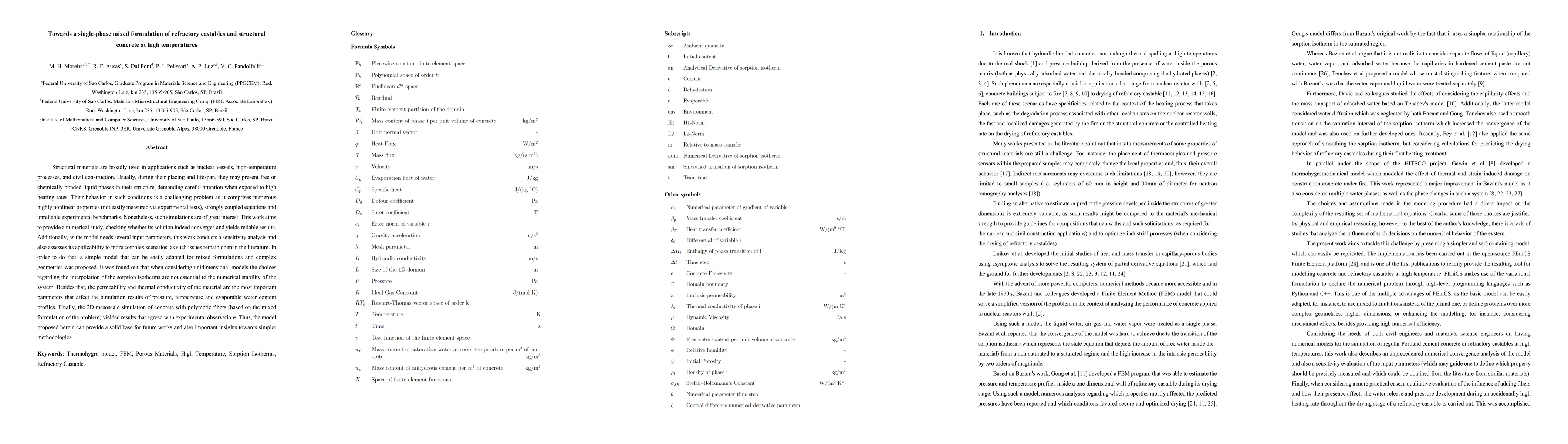 Thumbnail for Towards a single-phase mixed formulation of refractory castables and
  structural concrete at high temperatures