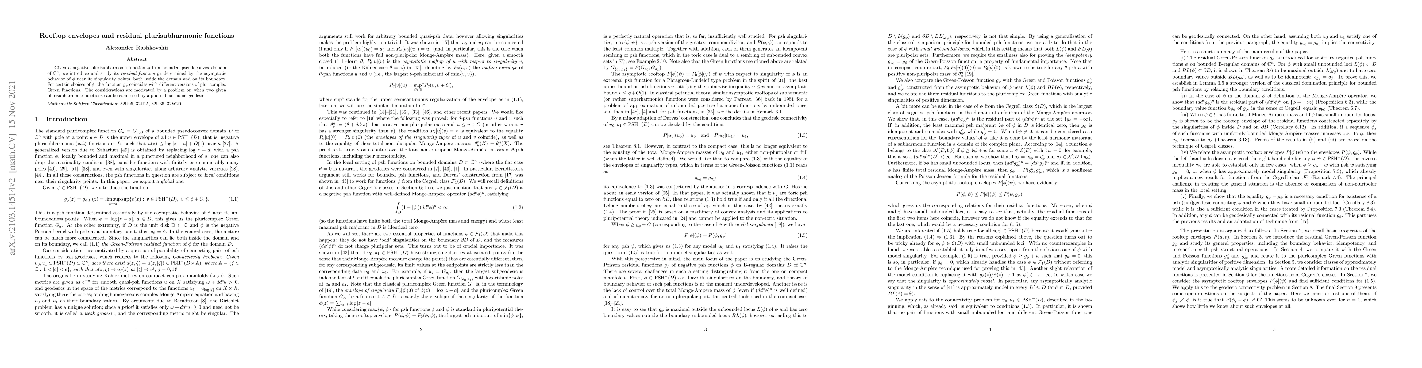 Thumbnail for Rooftop envelopes and residual plurisubharmonic functions