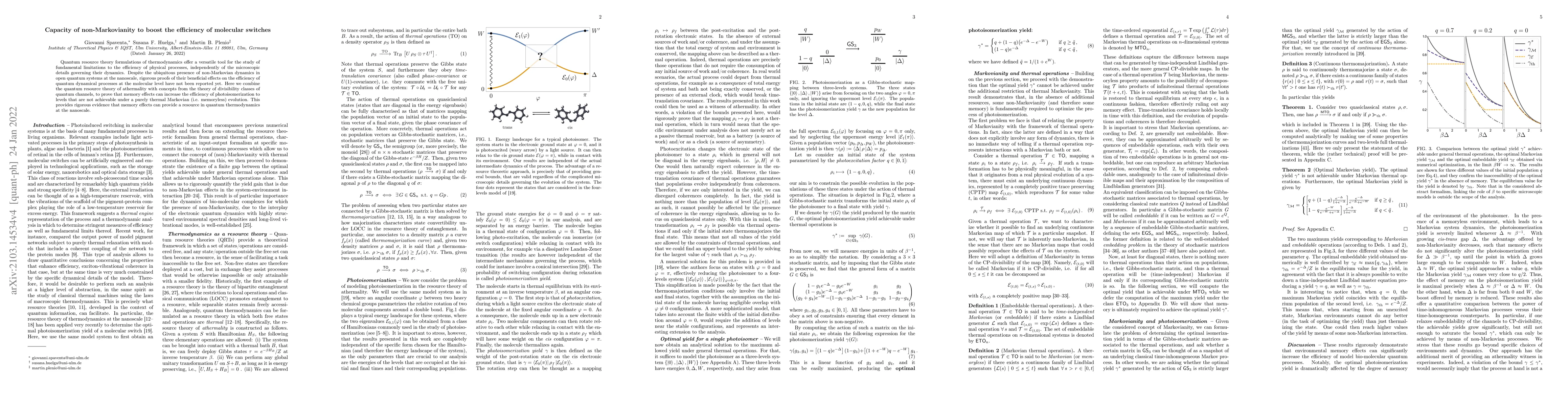 Thumbnail for Capacity of non-Markovianity to boost the efficiency of molecular
  switches