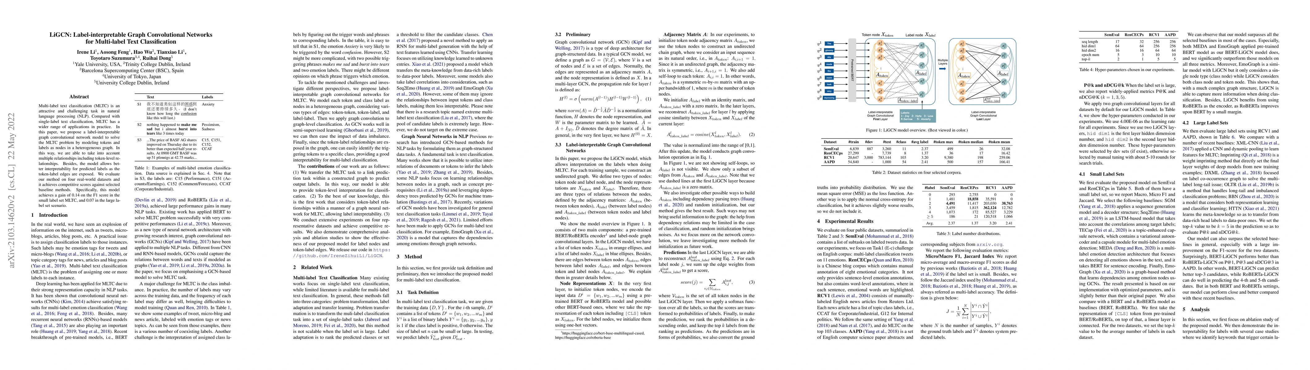 Thumbnail for LiGCN: Label-interpretable Graph Convolutional Networks for Multi-label
  Text Classification