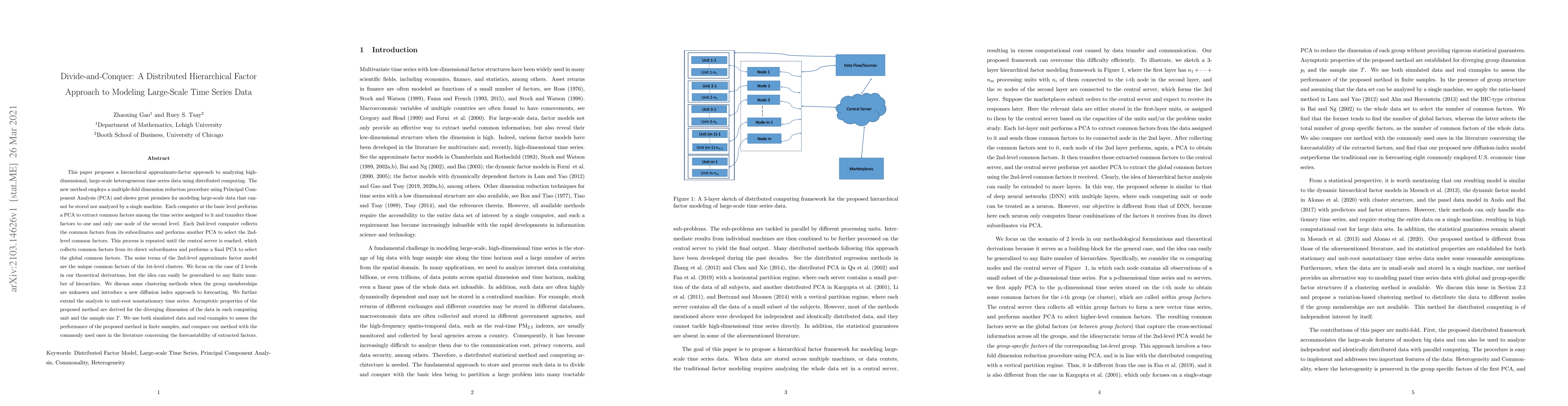 Thumbnail for Divide-and-Conquer: A Distributed Hierarchical Factor Approach to
  Modeling Large-Scale Time Series Data