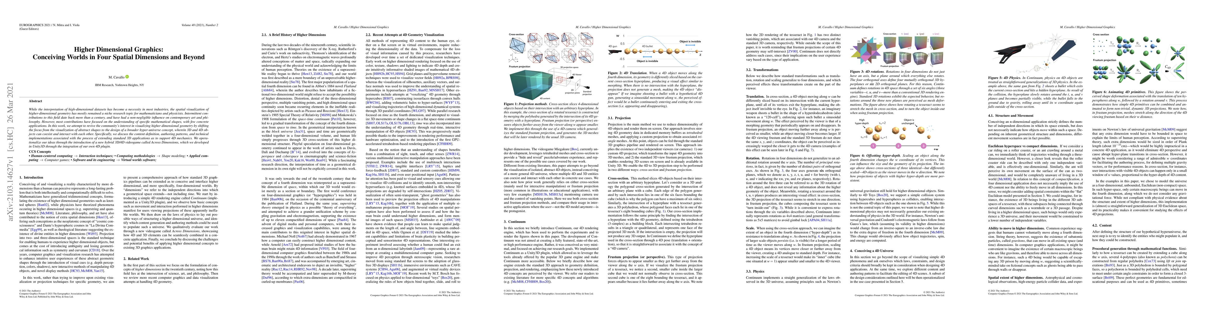 Thumbnail for Higher Dimensional Graphics: Conceiving Worlds in Four Spatial
  Dimensions and Beyond