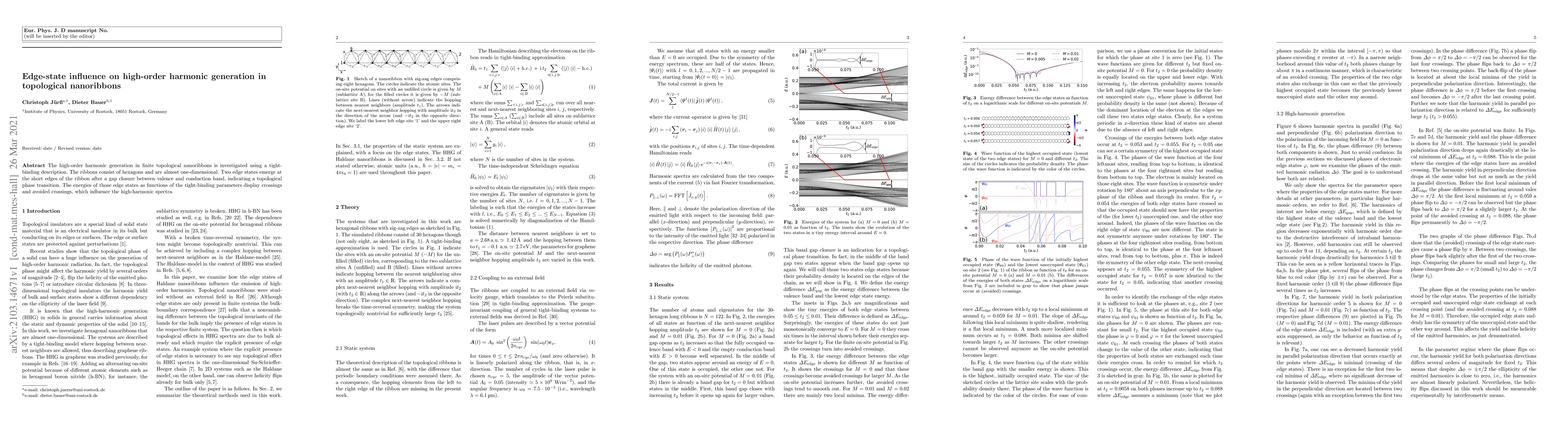 Thumbnail for Edge-state influence on high-order harmonic generation in topological
  nanoribbons