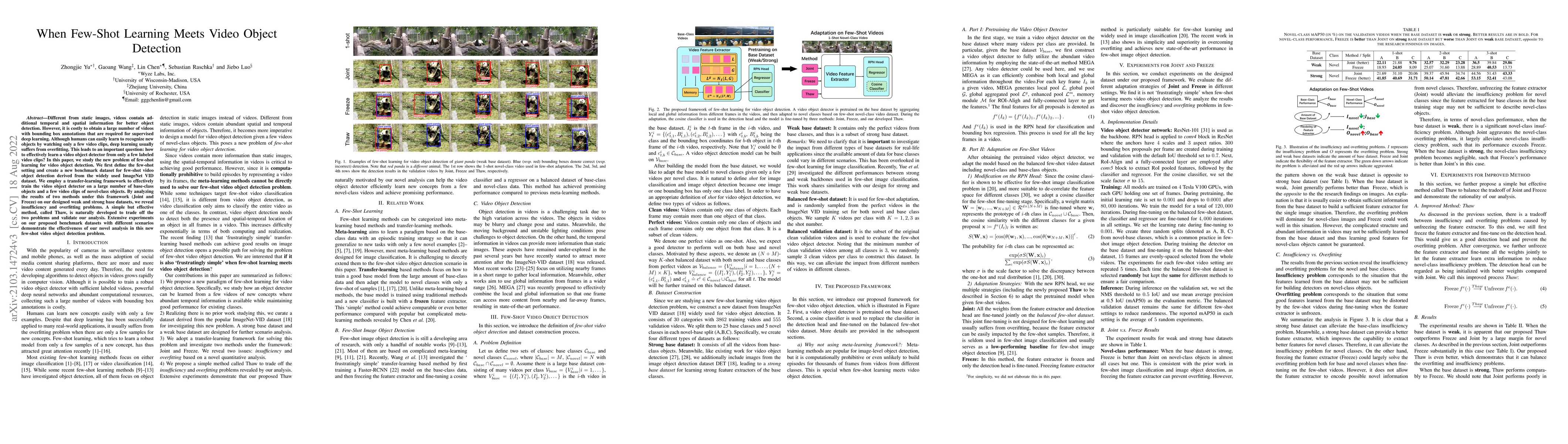 Thumbnail for When Few-Shot Learning Meets Video Object Detection