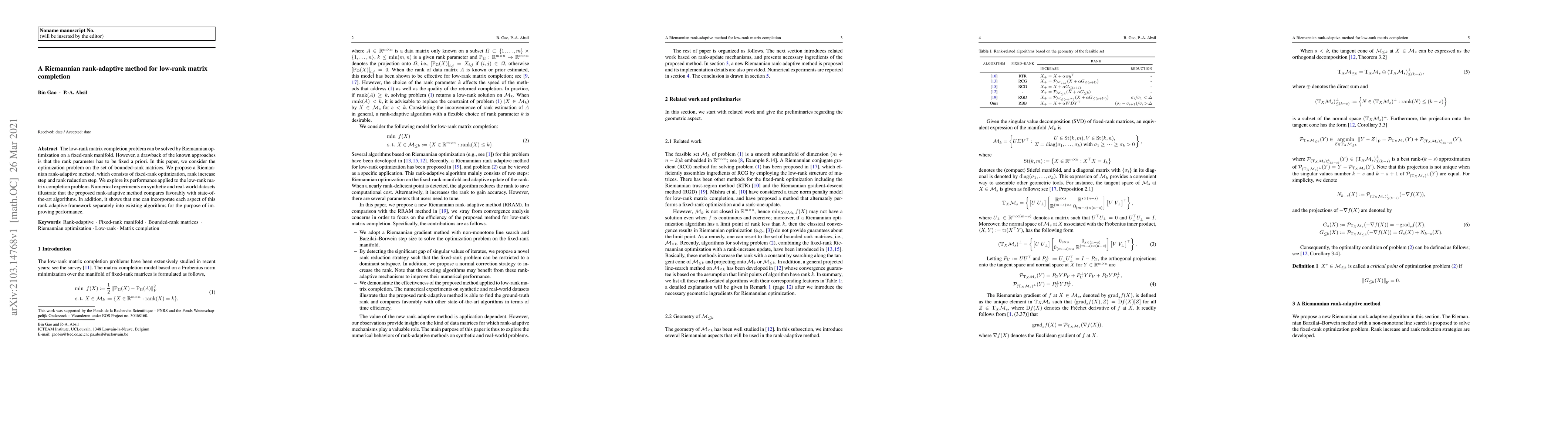 Thumbnail for A Riemannian rank-adaptive method for low-rank matrix completion