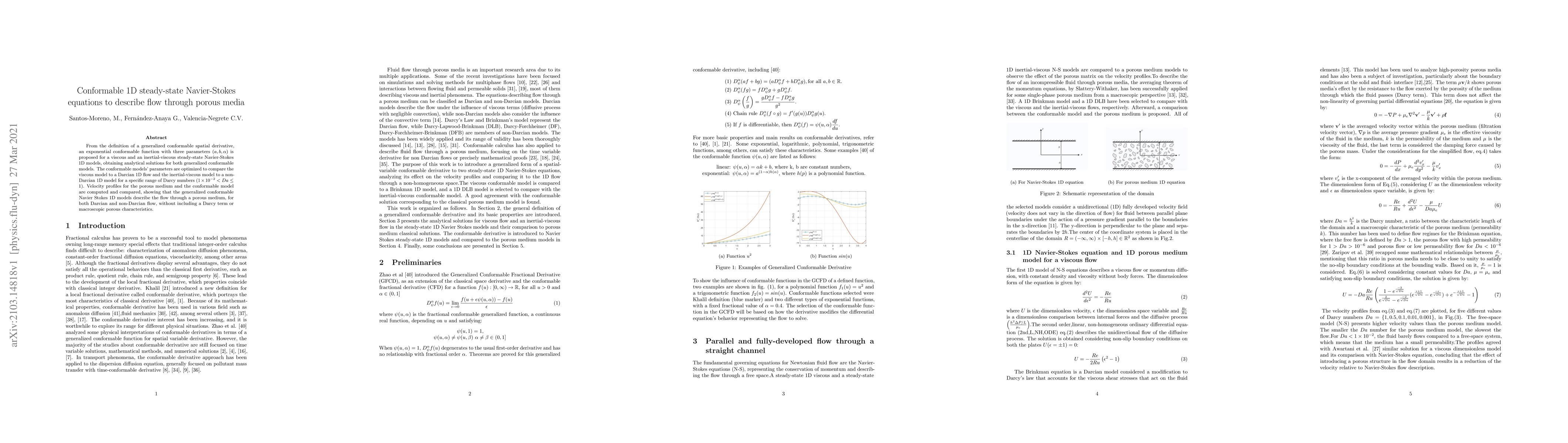 Thumbnail for Conformable 1D steady-state Navier-Stokes equations to describe flow
  through porous media