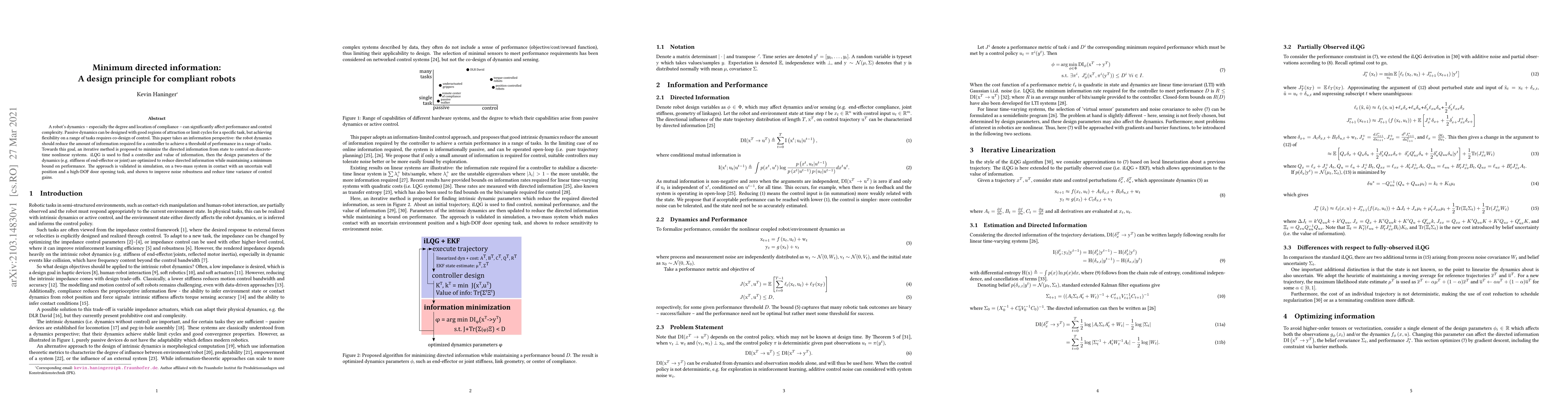 Thumbnail for Minimum directed information: A design principle for compliant robots