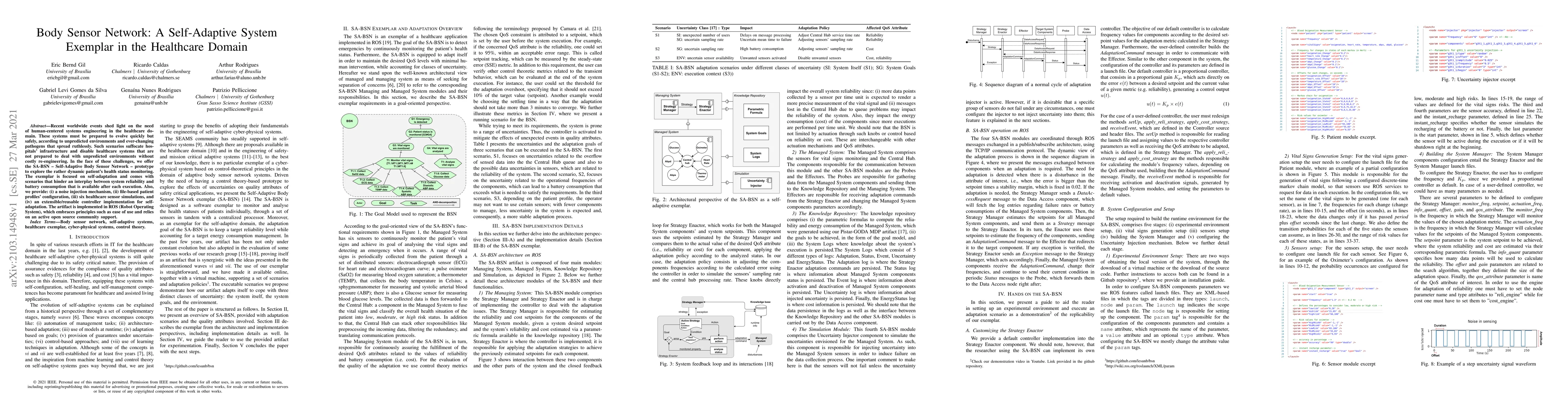 Thumbnail for Body Sensor Network: A Self-Adaptive System Exemplar in the Healthcare
  Domain