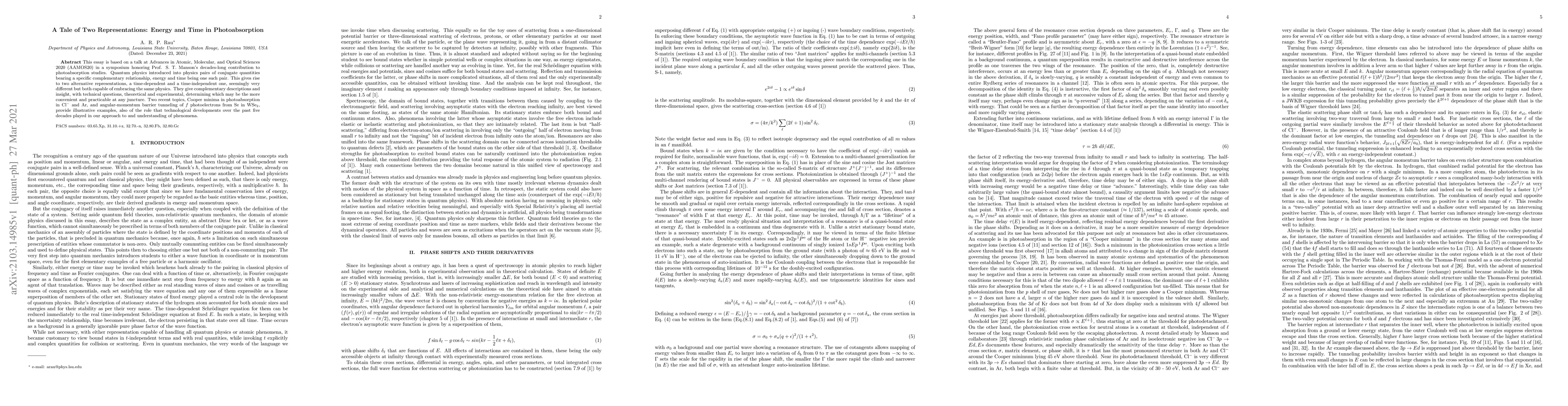Thumbnail for A Tale of Two Representations: Energy and Time in Photoabsorption