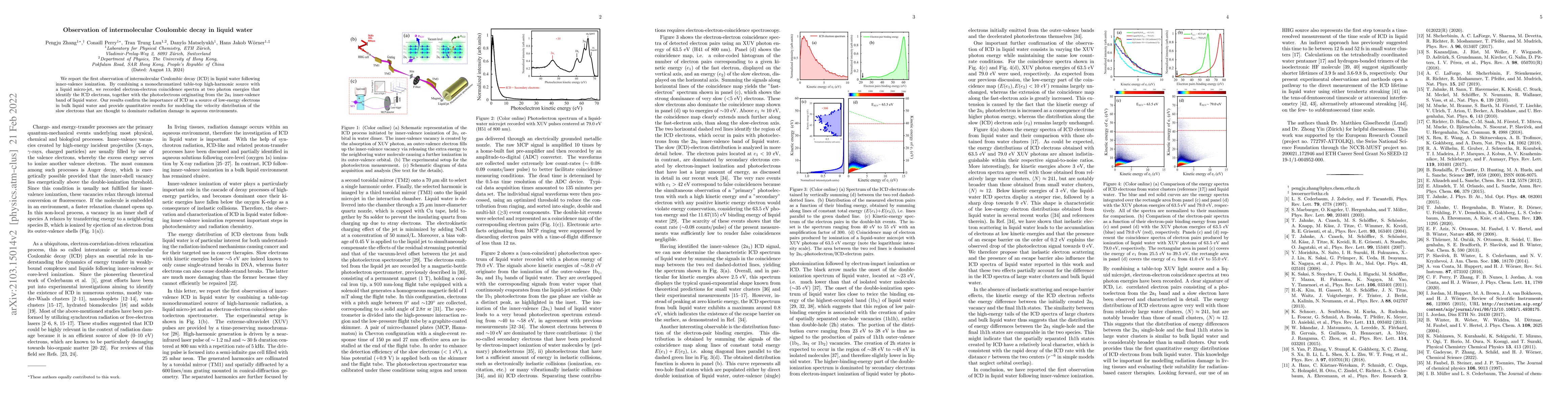 Thumbnail for Observation of intermolecular Coulombic decay in liquid water