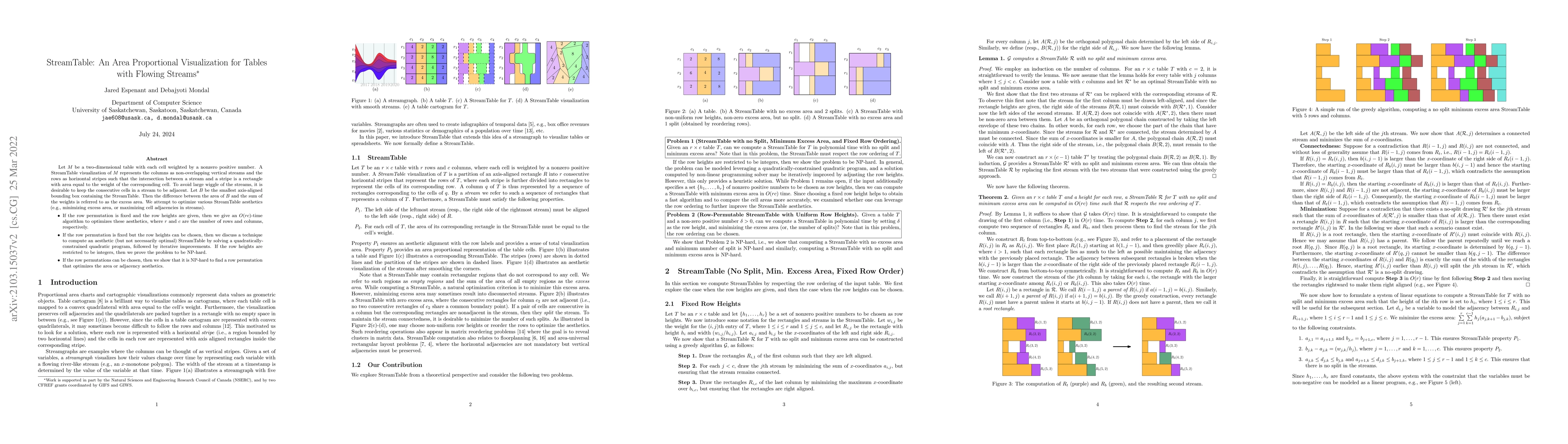 Thumbnail for StreamTable: An Area Proportional Visualization for Tables with Flowing
  Streams