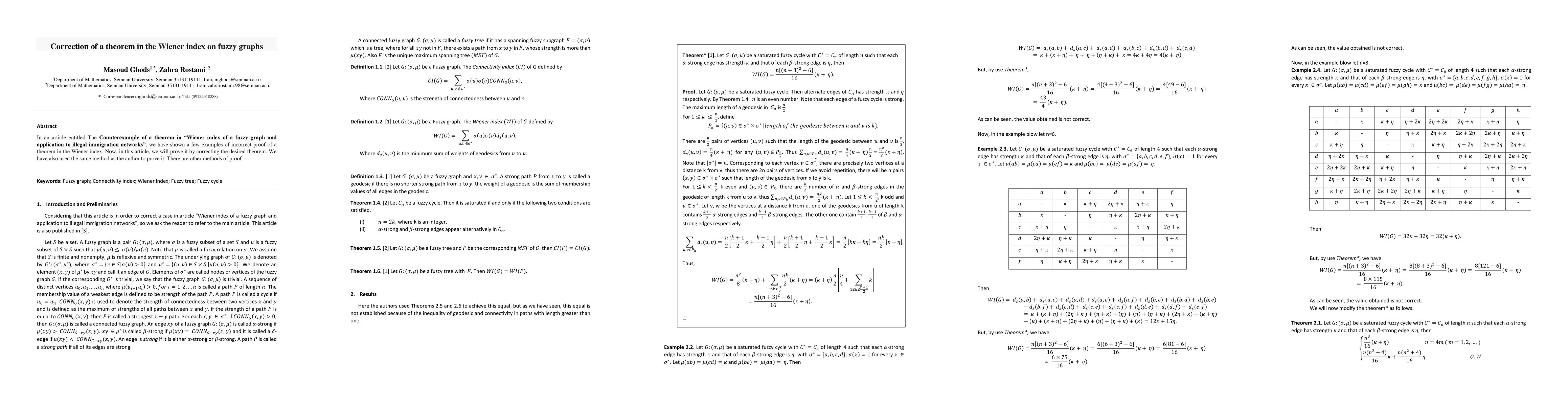 Thumbnail for Correction of a theorem in the Wiener index on fuzzy graphs