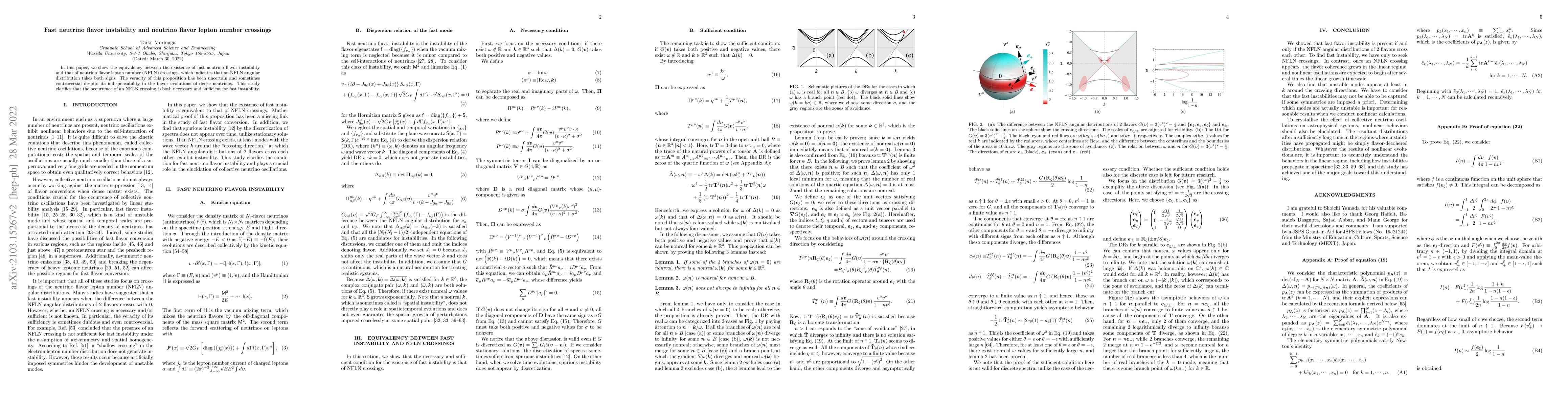 Thumbnail for Fast neutrino flavor instability and neutrino flavor lepton number
  crossings
