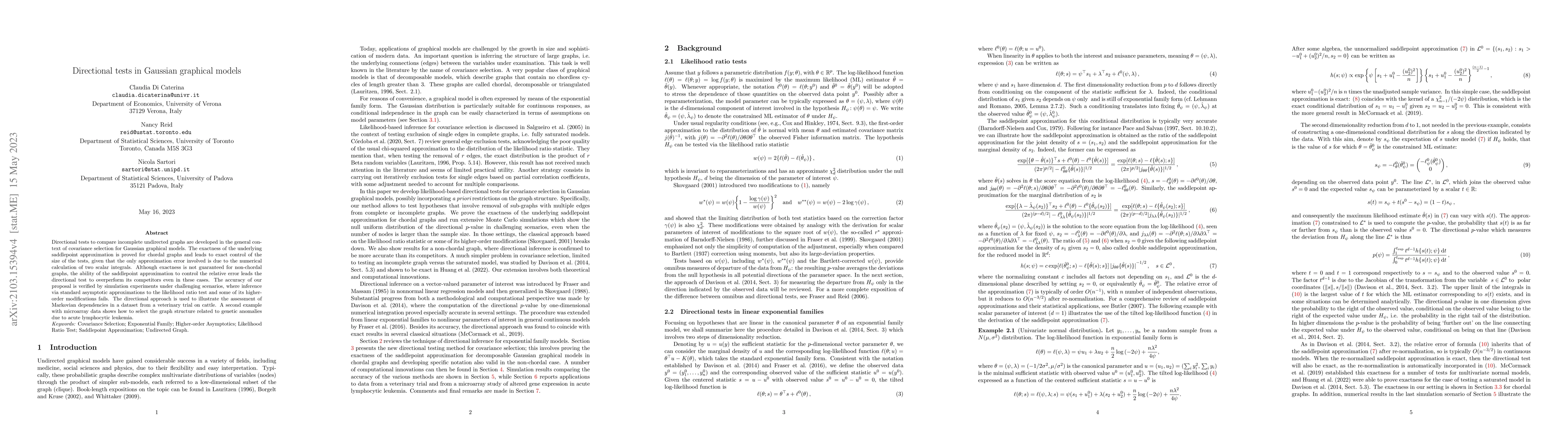Thumbnail for Directional tests in Gaussian graphical models