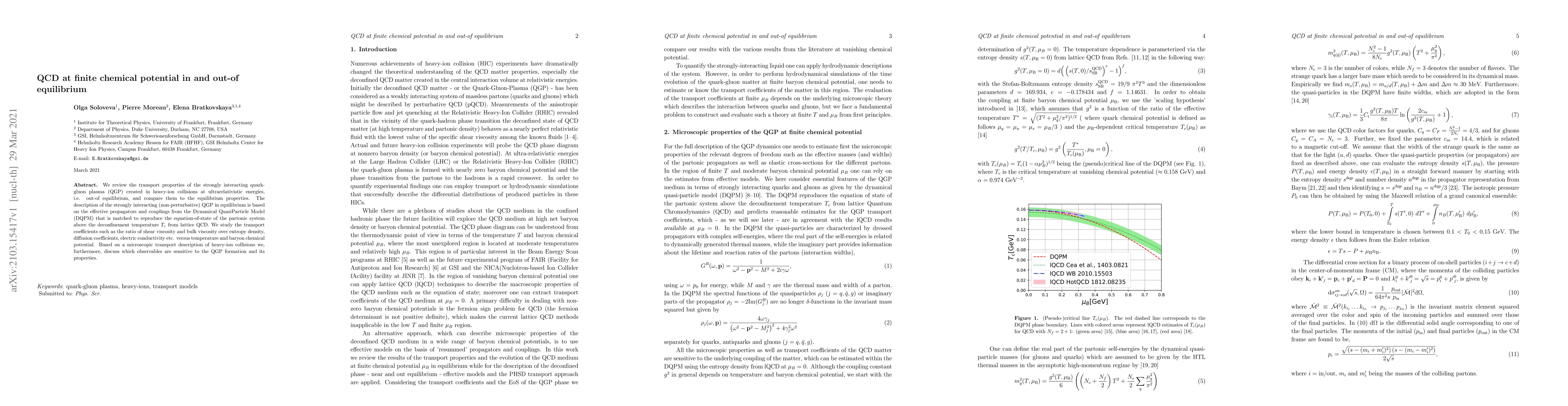 Thumbnail for QCD at finite chemical potential in and out-of equilibrium