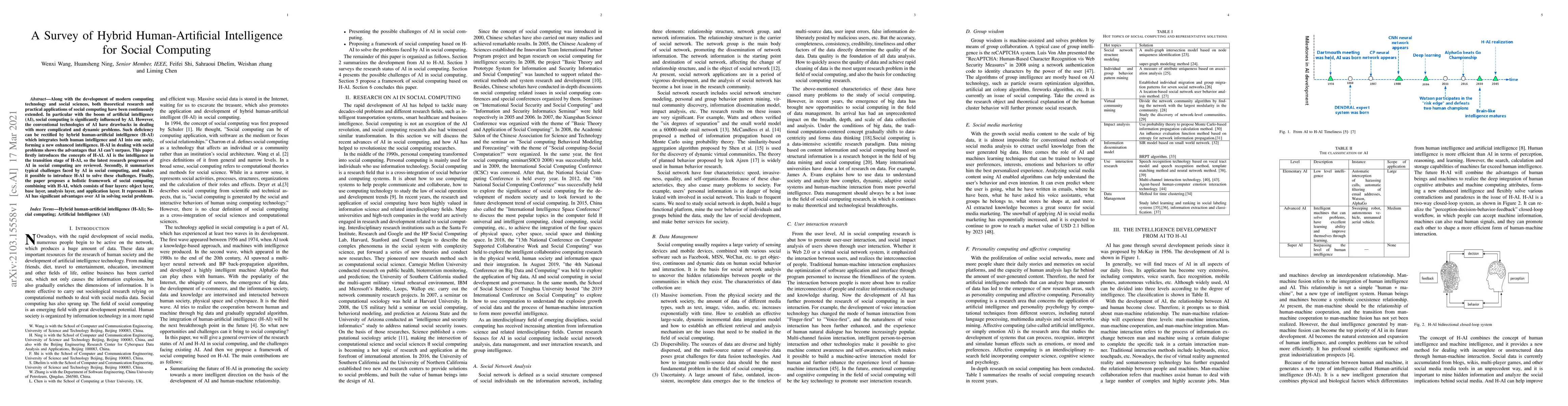 Thumbnail for A Survey of Hybrid Human-Artificial Intelligence for Social Computing
