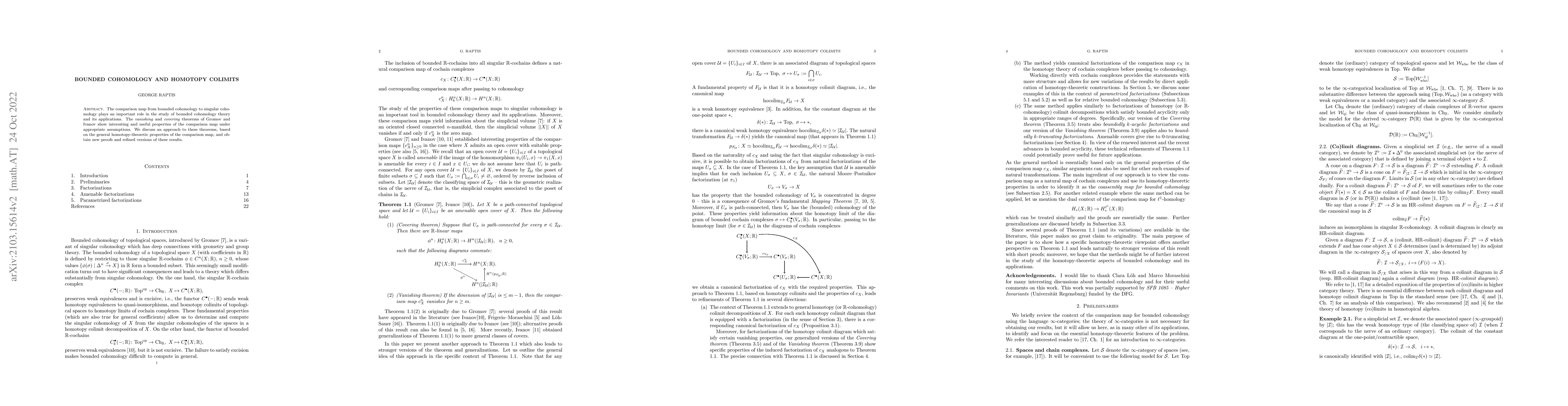 Thumbnail for Bounded cohomology and homotopy colimits