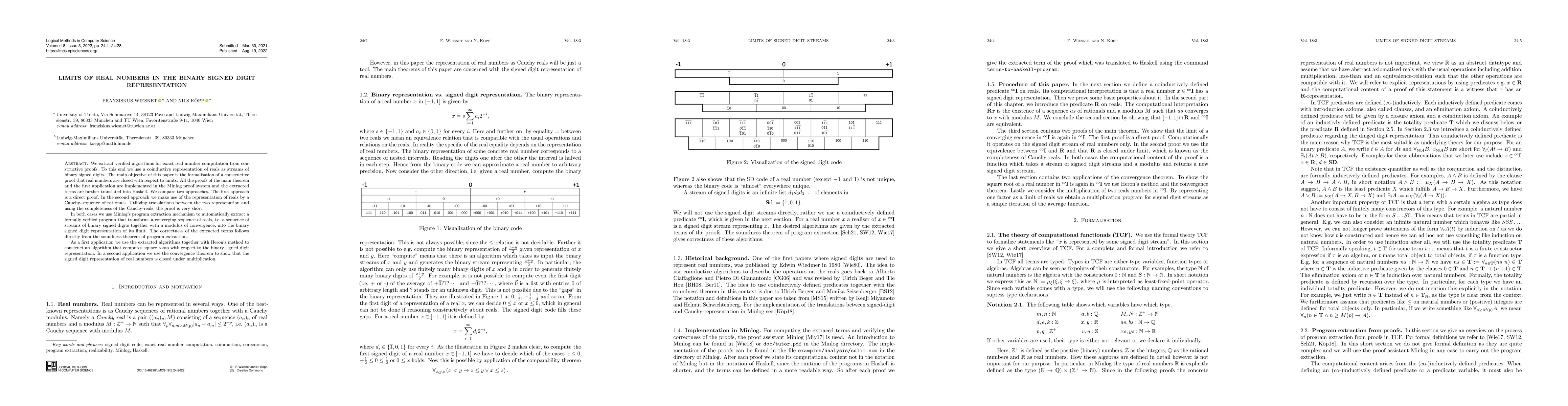 Thumbnail for Limits of real numbers in the binary signed digit representation