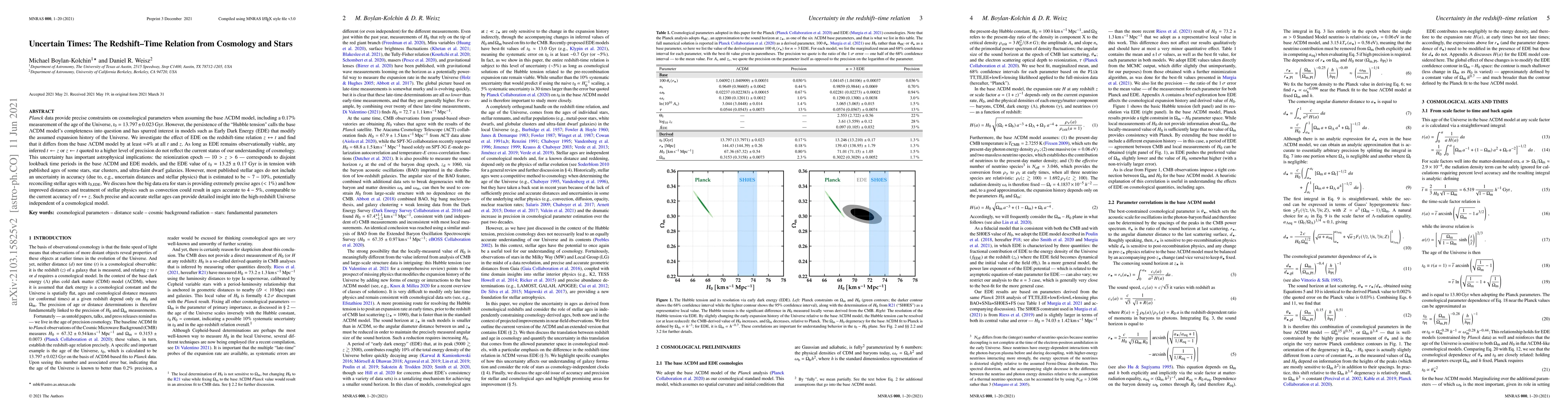 Thumbnail for Uncertain Times: The Redshift-Time Relation from Cosmology and Stars