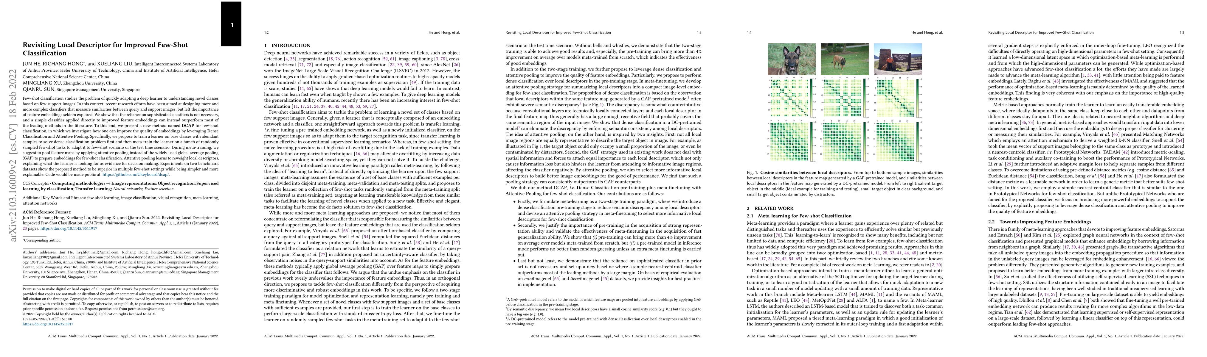 Thumbnail for Revisiting Local Descriptor for Improved Few-Shot Classification