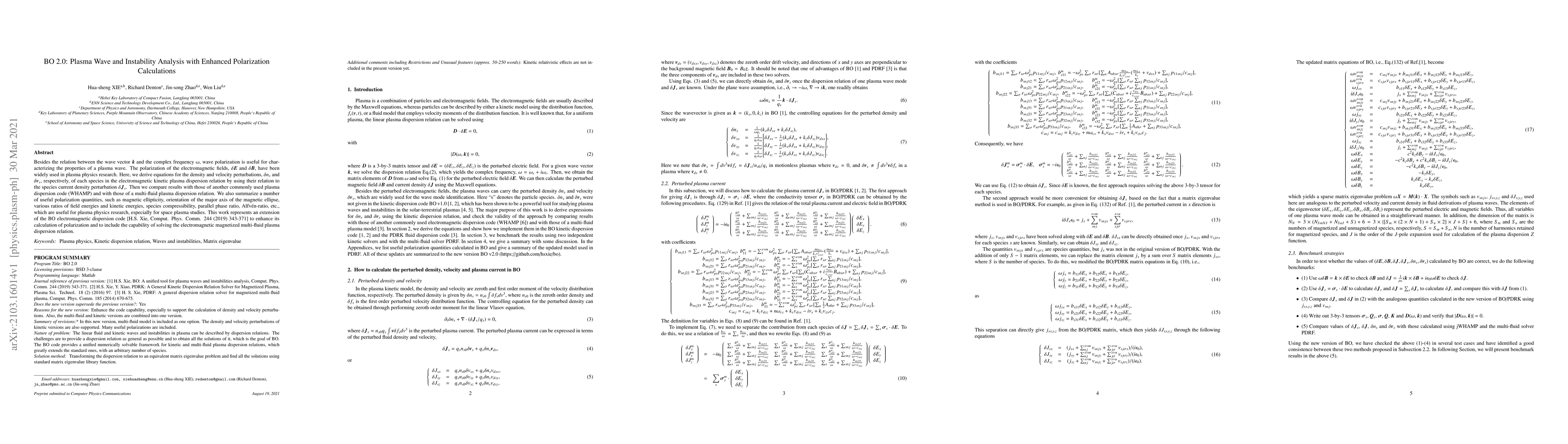 Thumbnail for BO 2.0: Plasma Wave and Instability Analysis with Enhanced Polarization
  Calculations