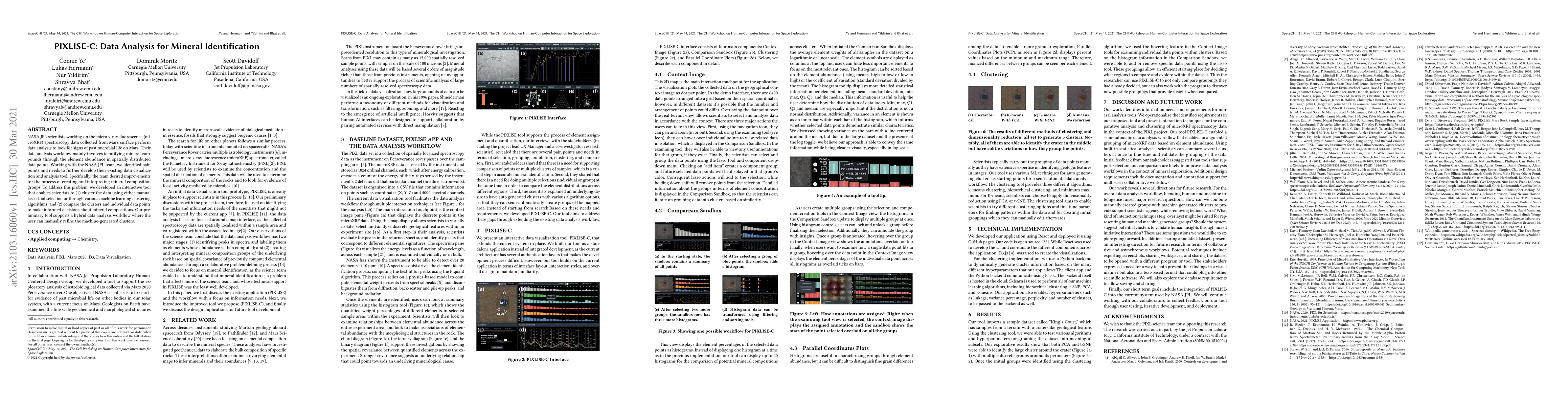 Thumbnail for PIXLISE-C: Exploring The Data Analysis Needs of NASA Scientists for
  Mineral Identification