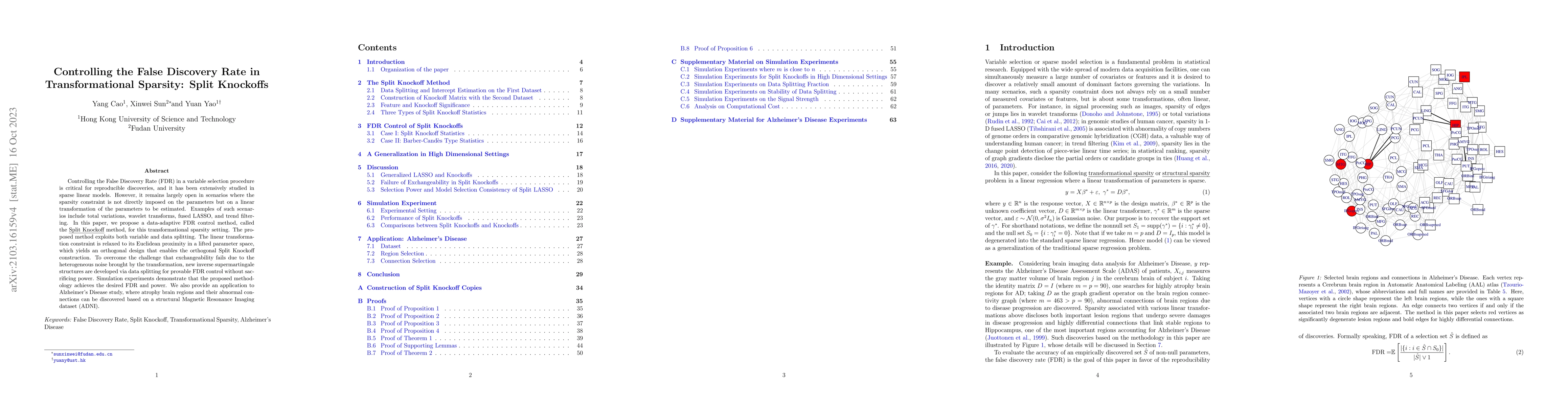 Thumbnail for Controlling the False Discovery Rate in Transformational Sparsity: Split
  Knockoffs