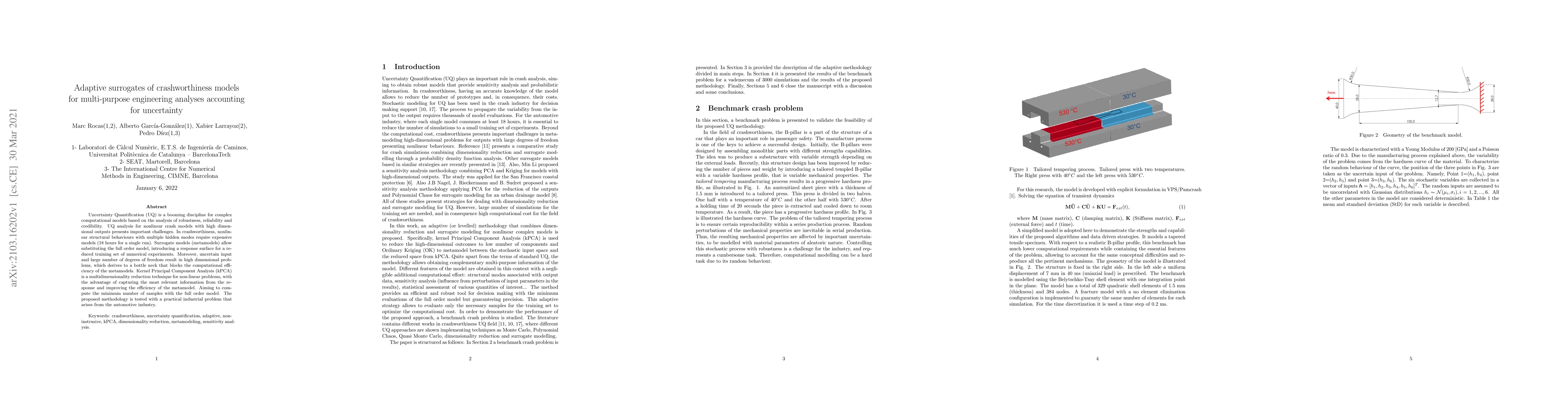 Thumbnail for Adaptive surrogates of crashworthiness models for multi-purpose
  engineering analyses accounting for uncertainty