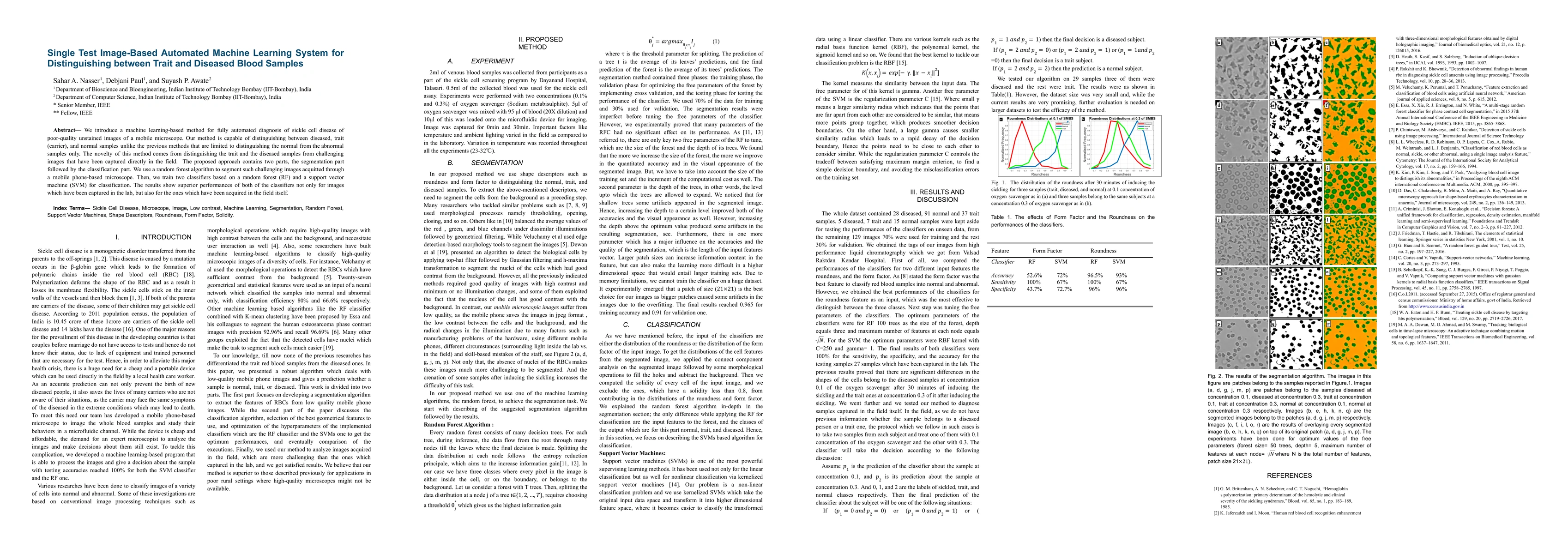 Thumbnail for Single Test Image-Based Automated Machine Learning System for
  Distinguishing between Trait and Diseased Blood Samples