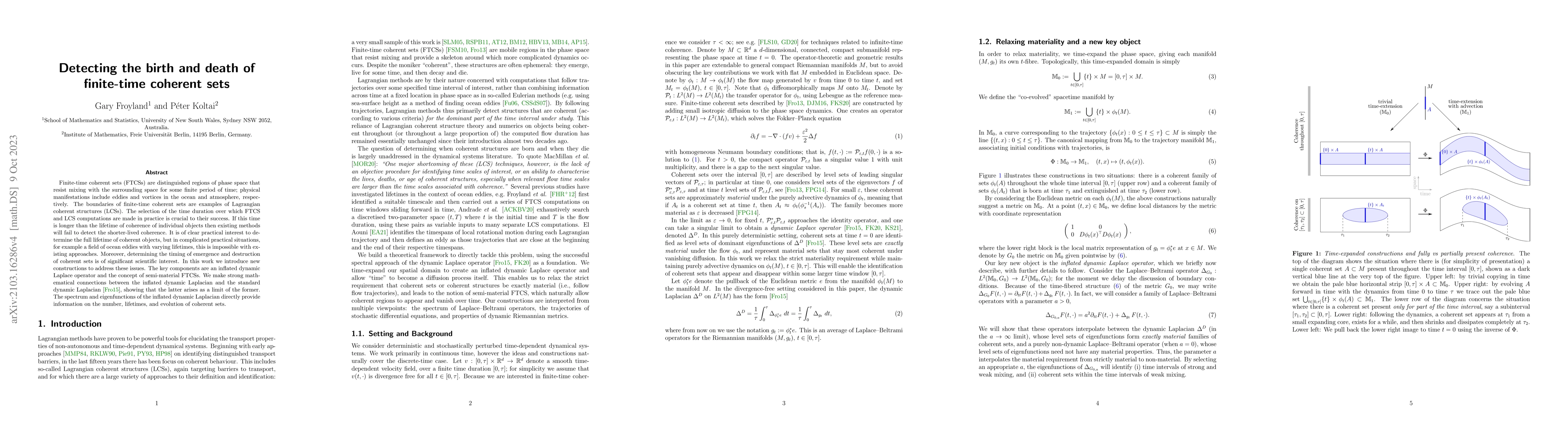 Thumbnail for Detecting the birth and death of finite-time coherent sets