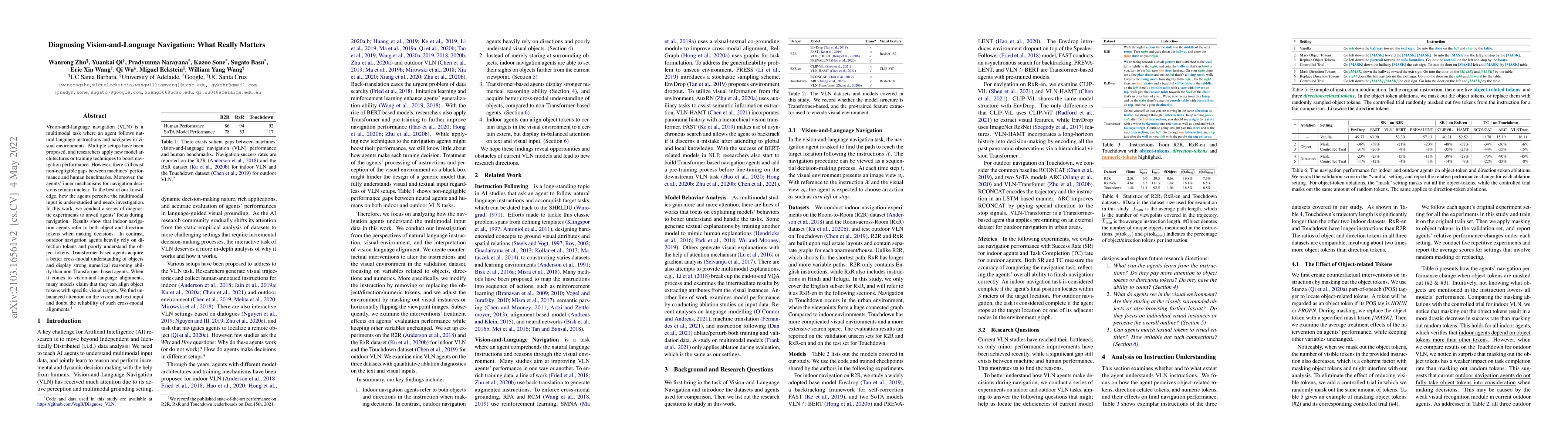 Thumbnail for Diagnosing Vision-and-Language Navigation: What Really Matters