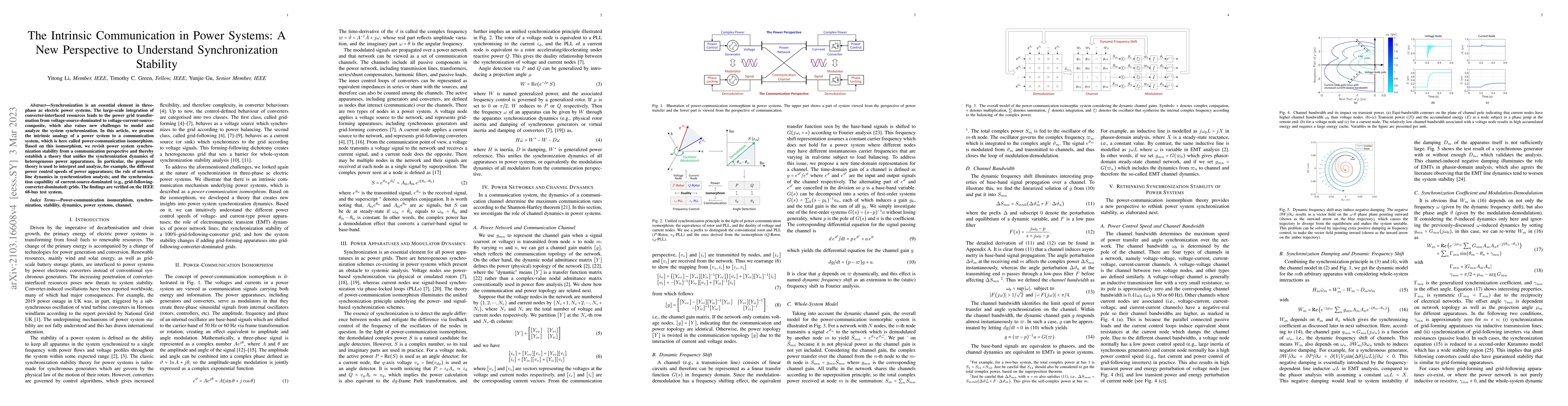 Thumbnail for The Intrinsic Communication in Power Systems: A New Perspective to
  Understand Synchronization Stability