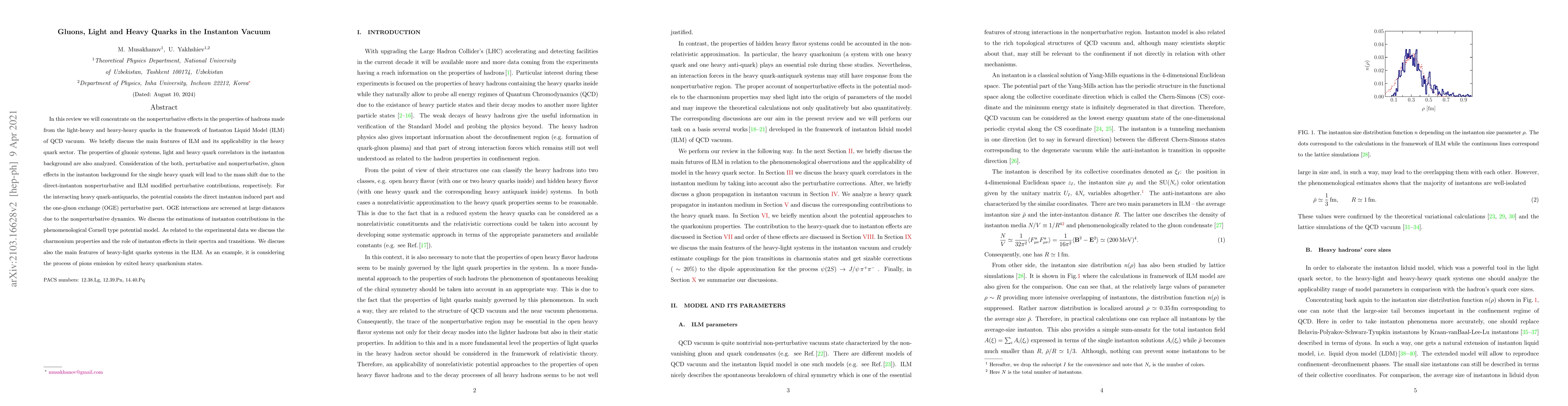 Thumbnail for Gluons, Light and Heavy Quarks in the Instanton Vacuum