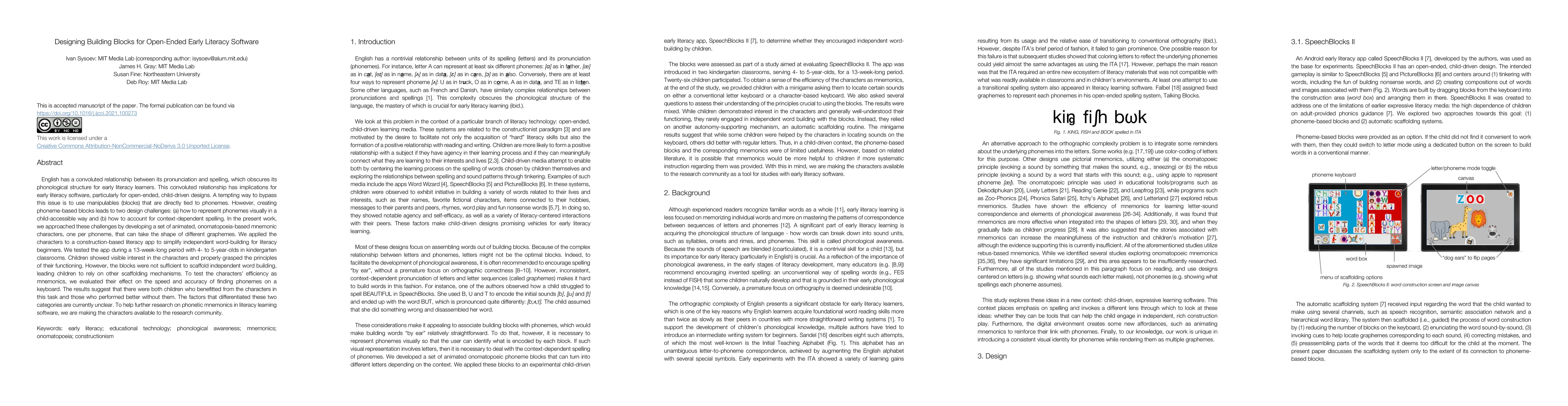 Thumbnail for Designing Building Blocks for Open-Ended Early Literacy Software