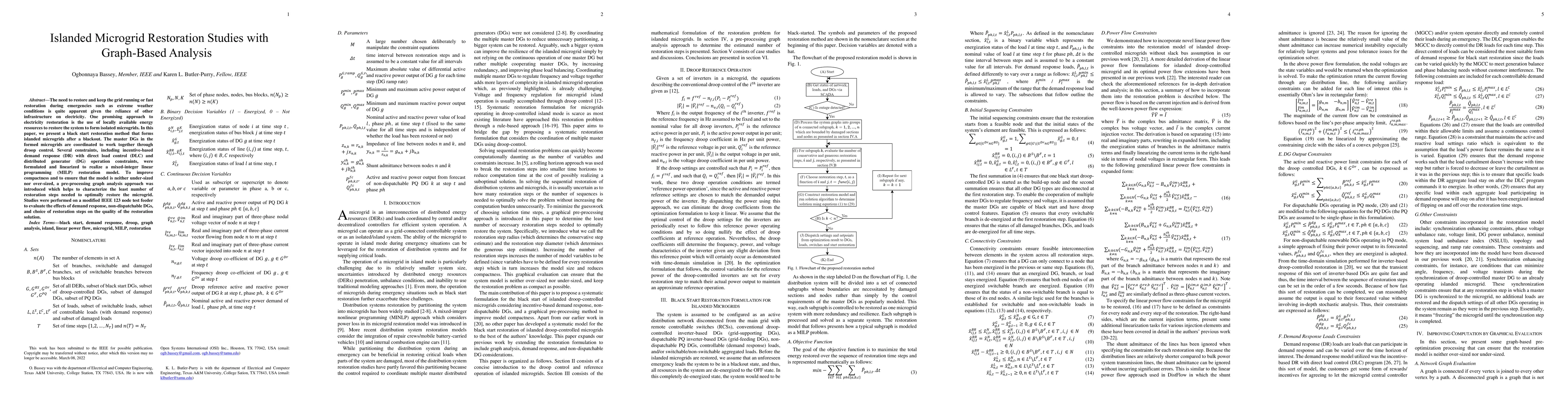 Thumbnail for Islanded Microgrid Restoration Studies with Graph-Based Analysis