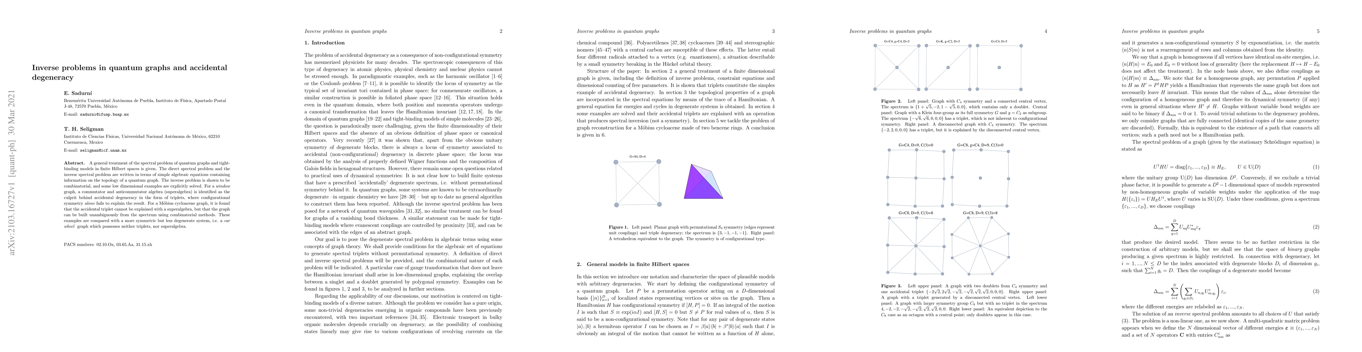 Thumbnail for Inverse problems in quantum graphs and accidental degeneracy