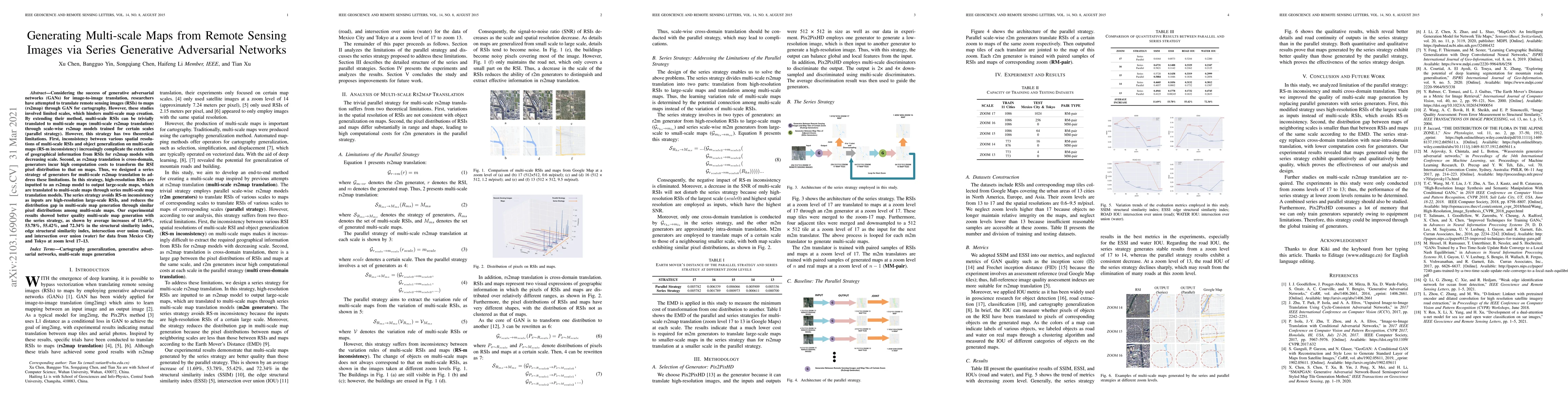 Thumbnail for Generating Multi-scale Maps from Remote Sensing Images via Series
  Generative Adversarial Networks