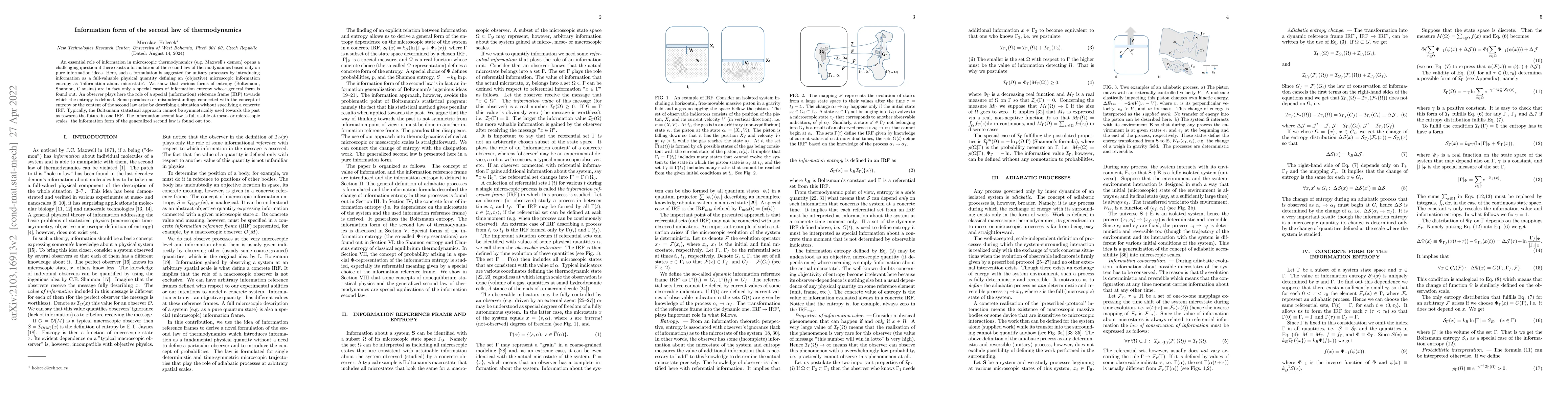 Thumbnail for Information form of the second law of thermodynamics