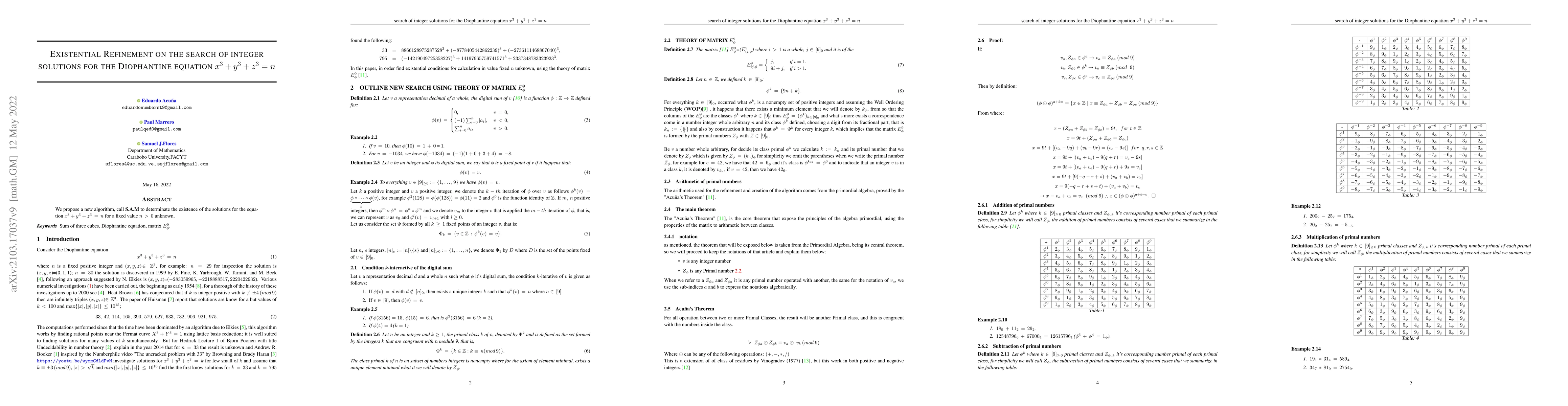 Thumbnail for Existential refinement on the search of integer solutions for the
  diophantine equation $x^3+y^3+z^3=n$