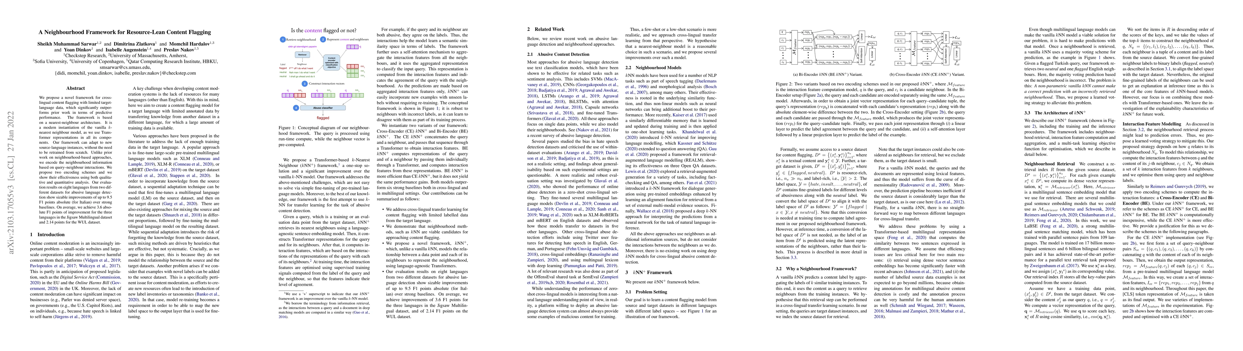 Thumbnail for A Neighbourhood Framework for Resource-Lean Content Flagging