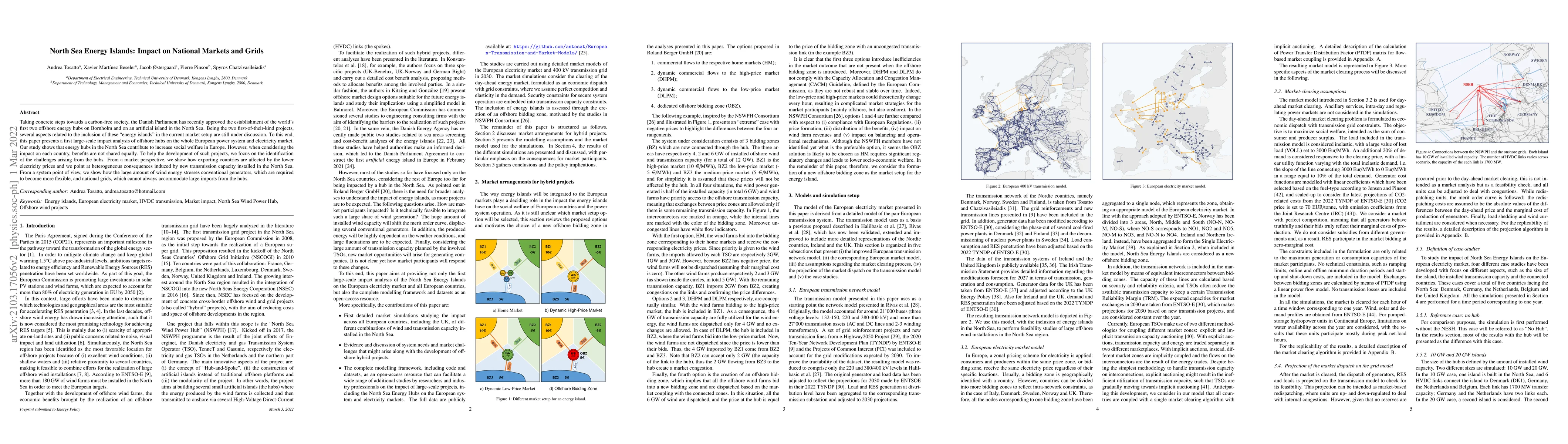 Thumbnail for North Sea Energy Islands: Impact on National Markets and Grids